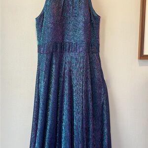 Halter Dress Prism Betsy & Adam Shimmering Blue and Purple Dress size 12